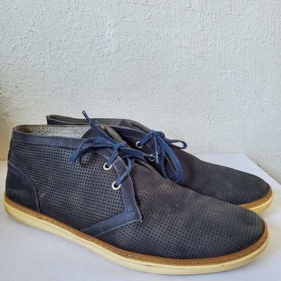 Donald J Pliner Boots Mens Size 11.5M Timm Chukka Hi Sneakers Blue Suede Lace Up main image 10
